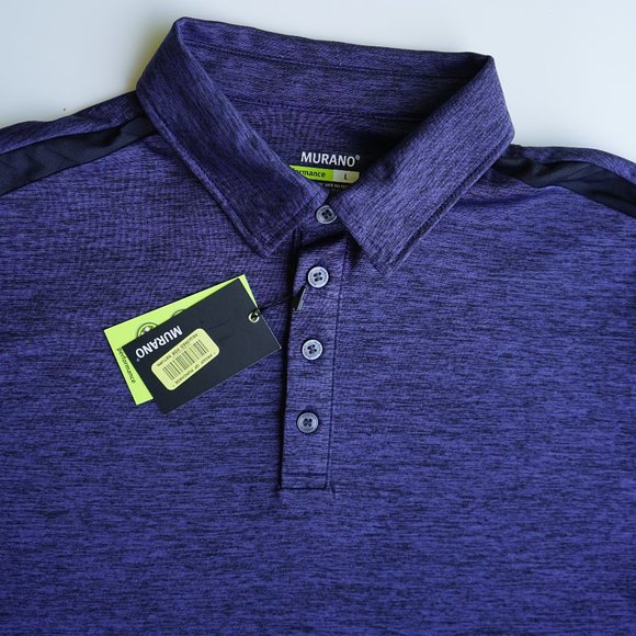 Murano Performance Short Sleeve Navy Polo NWT - Picture 2 of 7